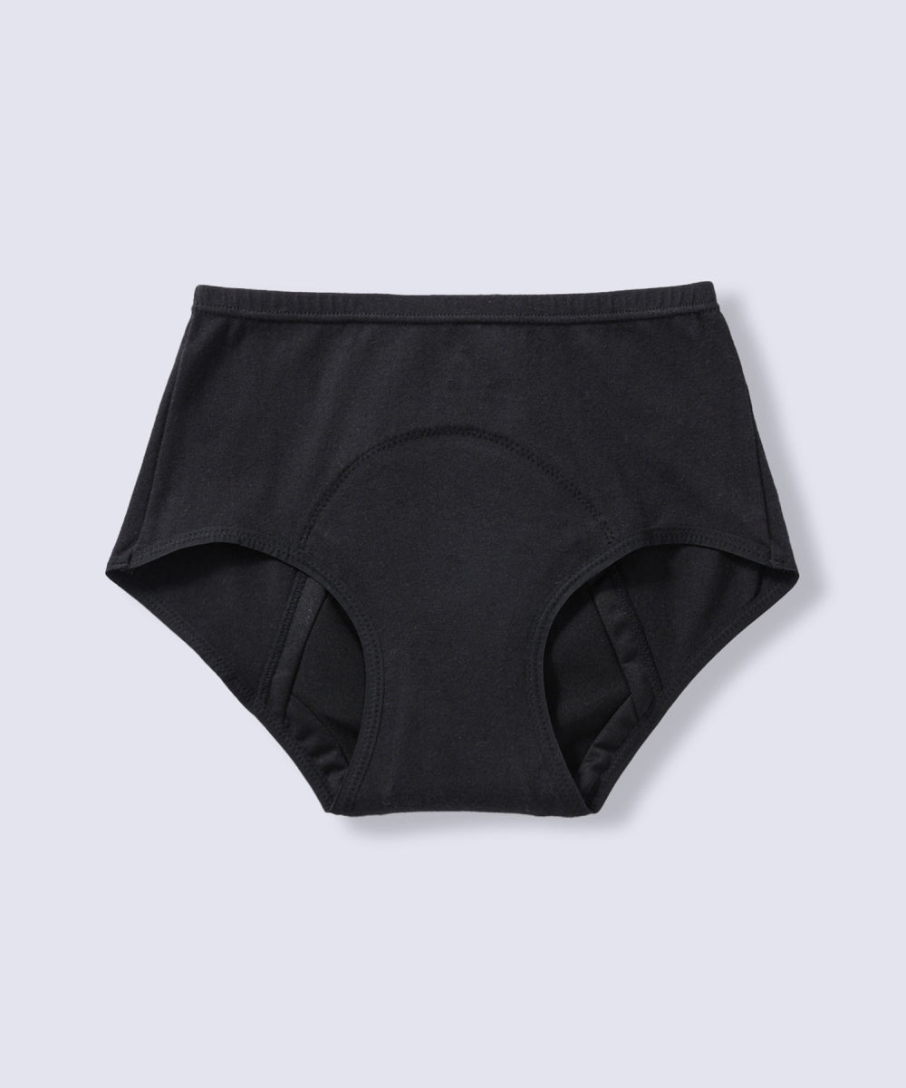 オーガニックコットン吸水ショーツフル(ブラックチャーム)