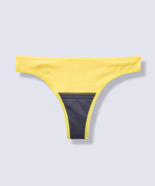 オーガニックコットン吸水ショーツタンガ (ミモザ)