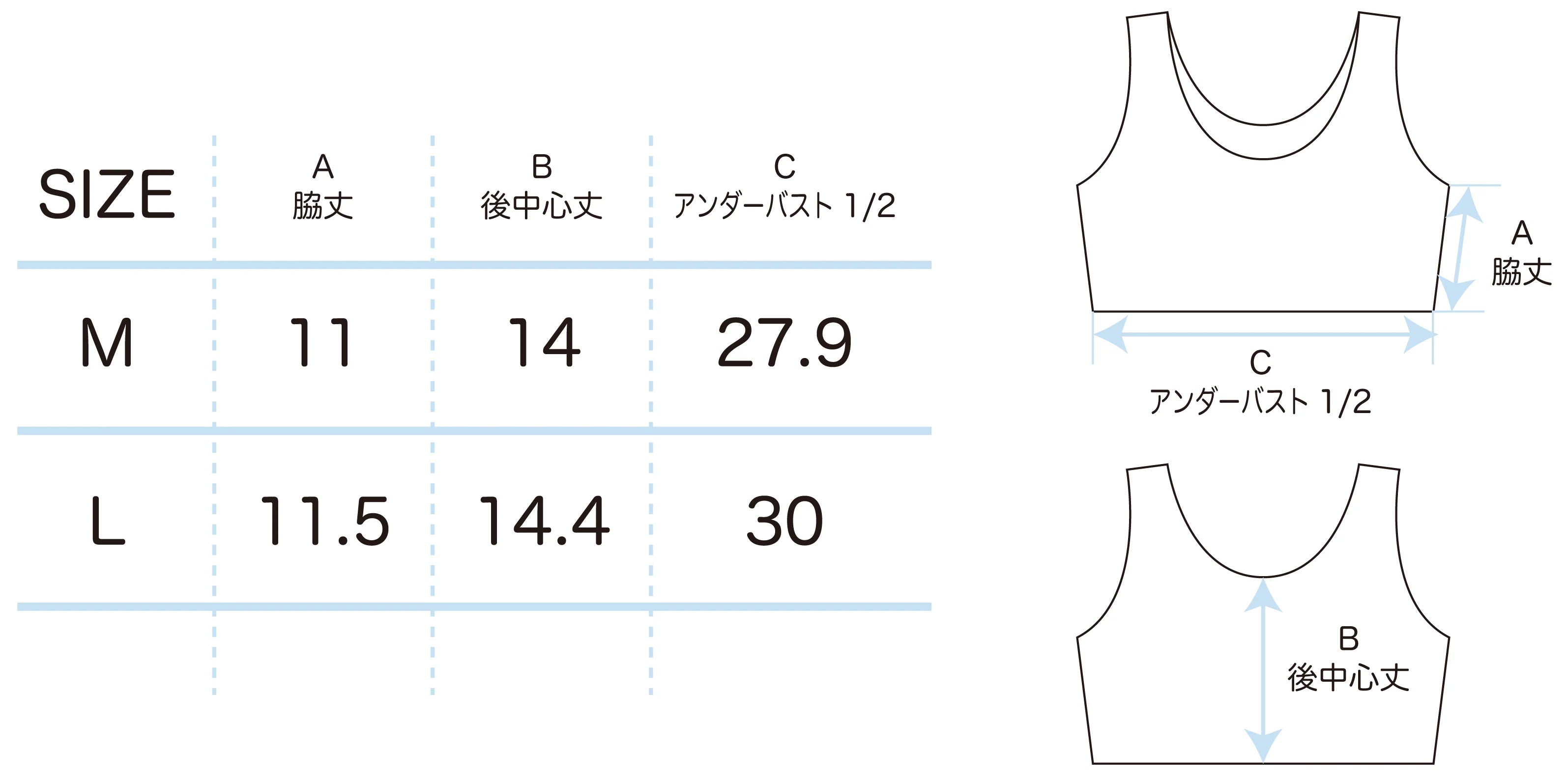 サイズ表
