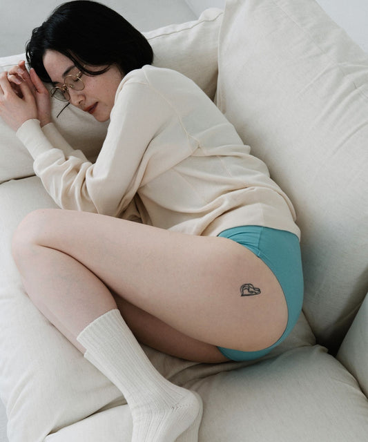 オーガニックコットン吸水ショーツフル(ネモフィラ)