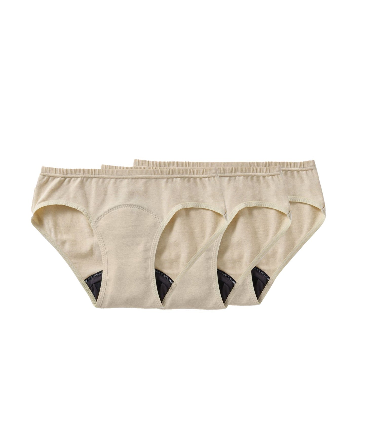 【サイズお試しS/M/Lセット】レギュラータイプ　オーガニックコットン吸水ショーツ