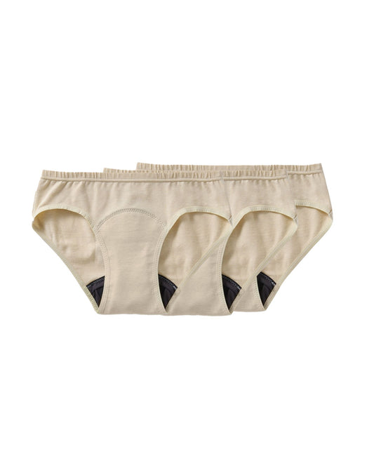 【サイズお試しS/M/Lセット】レギュラータイプ　オーガニックコットン吸水ショーツ