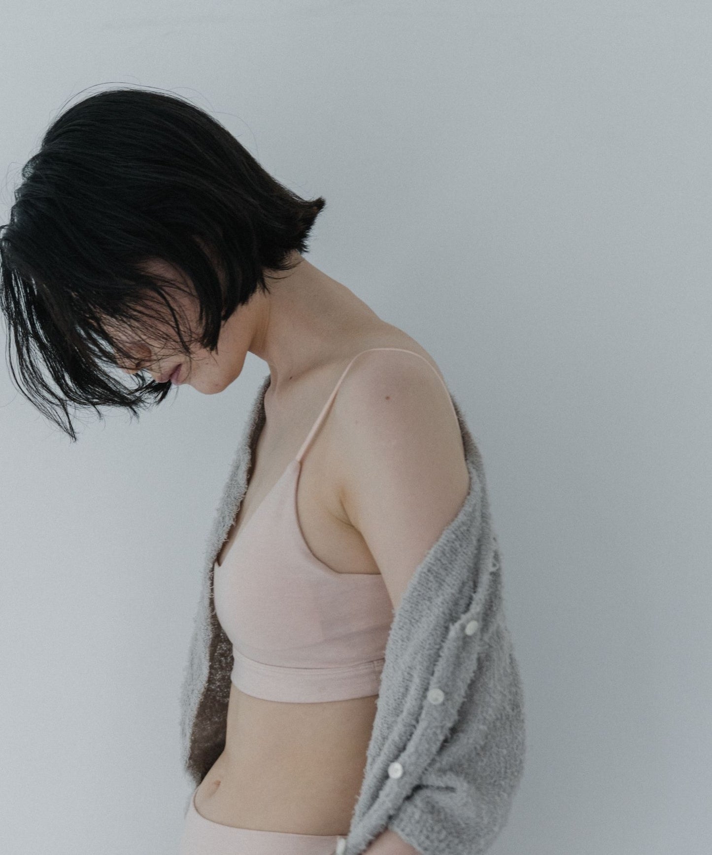 オーガニックコットンカップ付きブラ(サクラ)